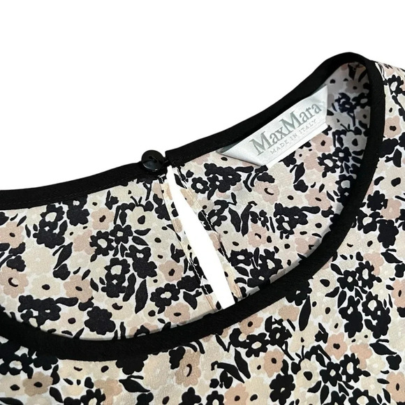 Max Mara Floral Print Scoop Neck Blouse - Picture 2 of 5